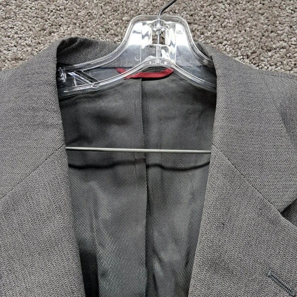 Jos.‎ A. Bank Mens Grey 100% Pure Wool 3-Button Blazer Sport Coat Jacket 42R
